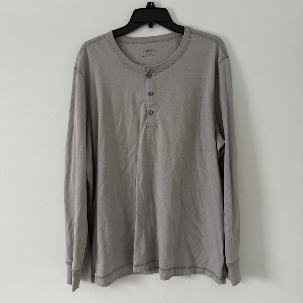 UNTUCKit Men’s Gray Long Sleeve Shirt Size:XL